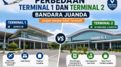 Perbedaan Terminal 1 dan Terminal 2 Bandara Juanda