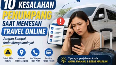 10 Kesalahan Penumpang Saat Memesan Travel Online yang Sering Terjadi